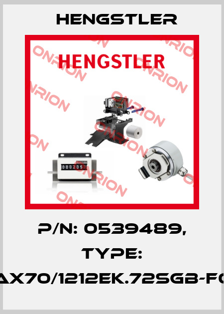 p/n: 0539489, Type: AX70/1212EK.72SGB-F0 Hengstler