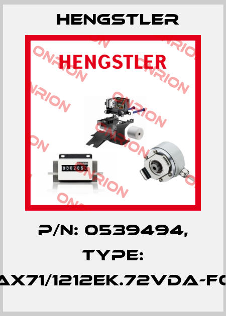 p/n: 0539494, Type: AX71/1212EK.72VDA-F0 Hengstler