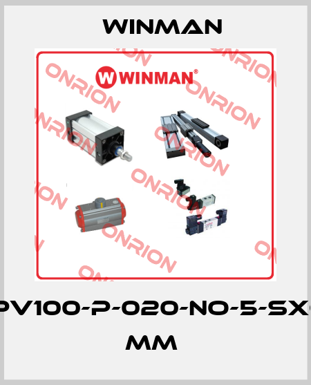 WPV100-P-020-NO-5-SX63 mm  Winman