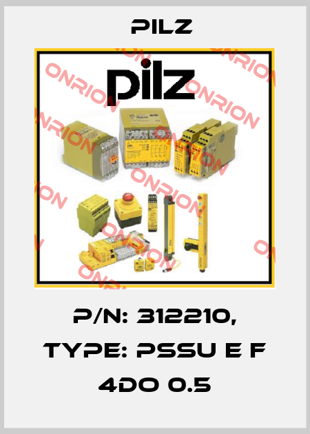 p/n: 312210, Type: PSSu E F 4DO 0.5 Pilz