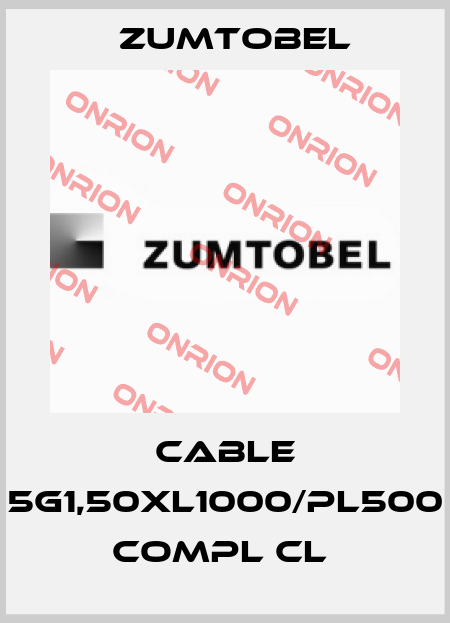 CABLE 5G1,50xL1000/PL500 COMPL CL  Zumtobel