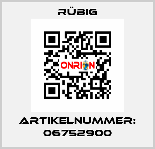 Artikelnummer: 06752900 Rübig