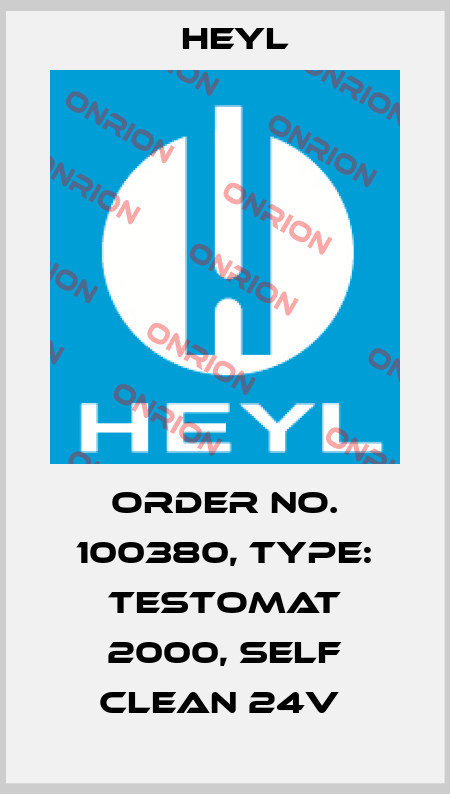 Order No. 100380, Type: Testomat 2000, self clean 24V  Heyl