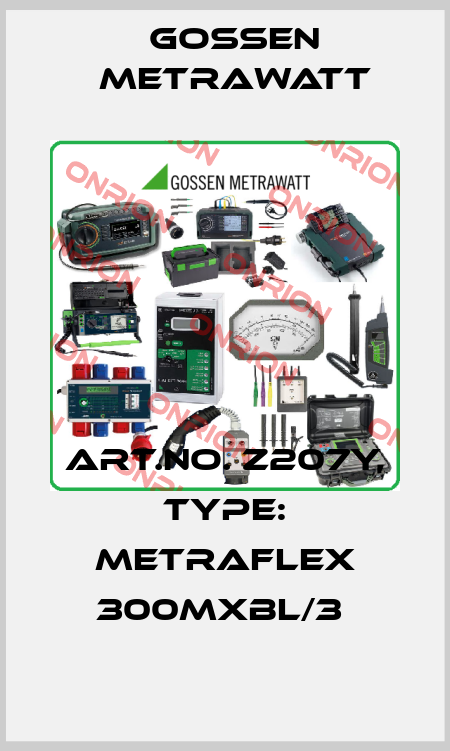 Art.No. Z207Y, Type: METRAFLEX 300MXBL/3  Gossen Metrawatt