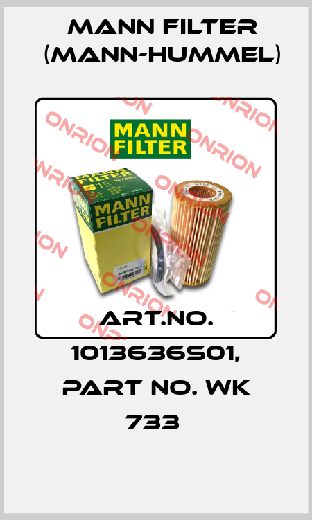 Art.No. 1013636S01, Part No. WK 733  Mann Filter (Mann-Hummel)