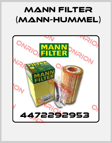 4472292953  Mann Filter (Mann-Hummel)