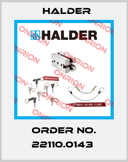 Order No. 22110.0143  Halder