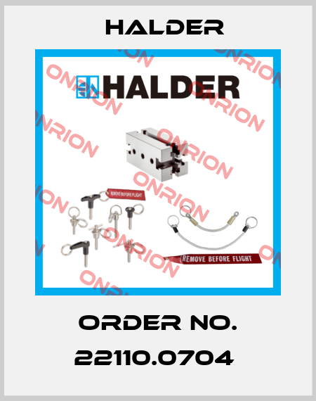 Order No. 22110.0704  Halder