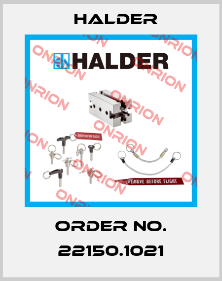 Order No. 22150.1021 Halder
