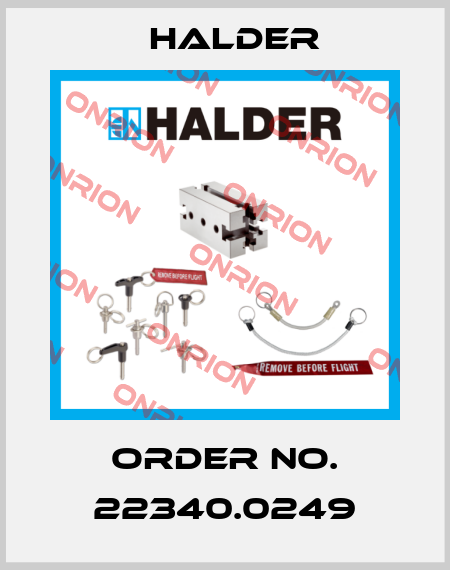 Order No. 22340.0249 Halder