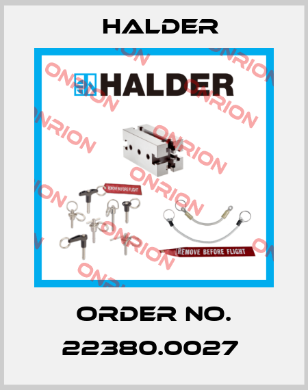 Order No. 22380.0027  Halder