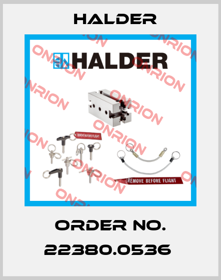 Order No. 22380.0536  Halder