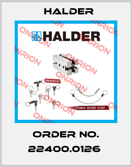 Order No. 22400.0126  Halder
