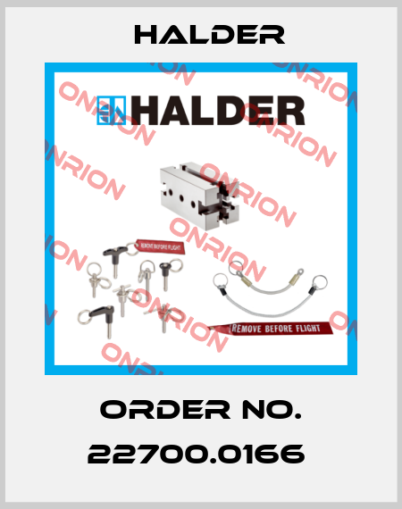 Order No. 22700.0166  Halder