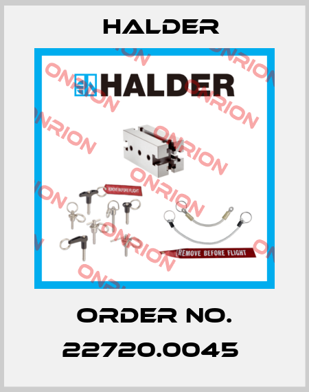 Order No. 22720.0045  Halder
