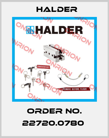 Order No. 22720.0780  Halder