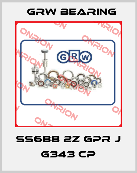 SS688 2Z GPR J G343 CP GRW Bearing