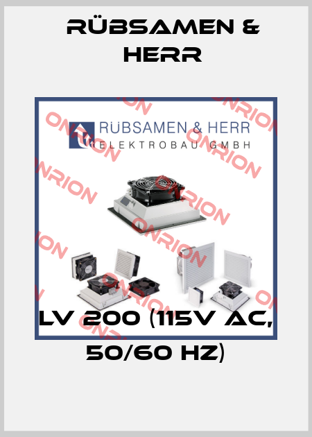 LV 200 (115V AC, 50/60 Hz) Rübsamen & Herr