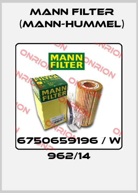 6750659196 / W 962/14 Mann Filter (Mann-Hummel)