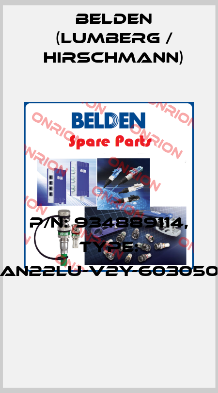 P/N: 934889114, Type: GAN22LU-V2Y-6030500  Belden (Lumberg / Hirschmann)