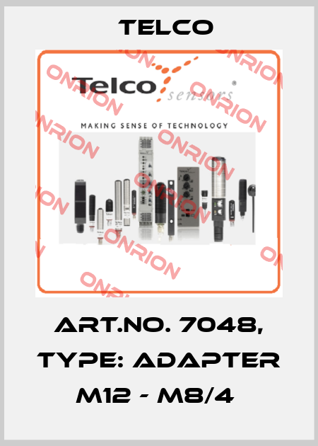 Art.No. 7048, Type: Adapter M12 - M8/4  Telco