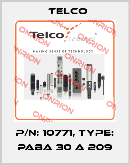 p/n: 10771, Type: PABA 30 A 209 Telco