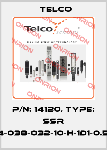 p/n: 14120, Type: SSR 01-4-038-032-10-H-1D1-0.5-J8 Telco