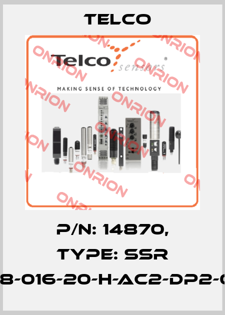 p/n: 14870, Type: SSR 02-038-016-20-H-AC2-DP2-0.5-J12 Telco