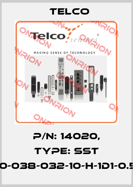 p/n: 14020, Type: SST 01-10-038-032-10-H-1D1-0.5-J5 Telco