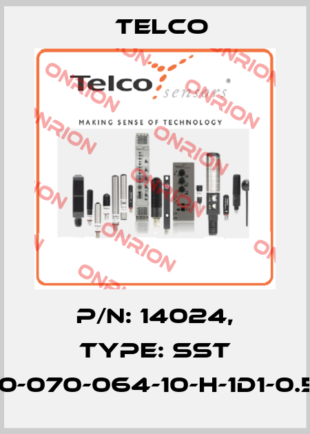 p/n: 14024, Type: SST 01-10-070-064-10-H-1D1-0.5-J5 Telco