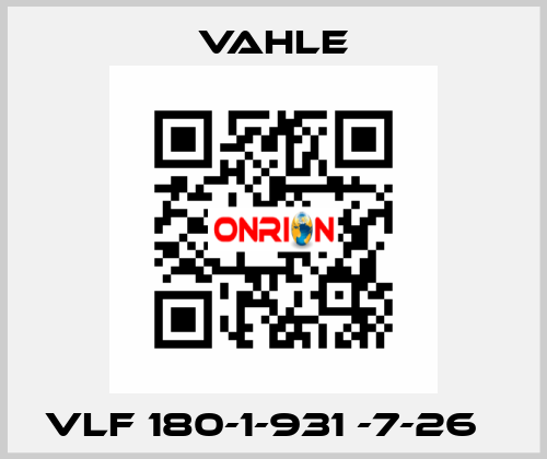 VLF 180-1-931 -7-26   Vahle