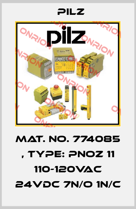Mat. No. 774085 , Type: PNOZ 11 110-120VAC 24VDC 7n/o 1n/c Pilz