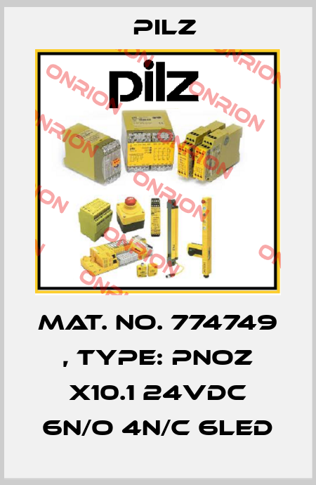 Mat. No. 774749 , Type: PNOZ X10.1 24VDC 6n/o 4n/c 6LED Pilz