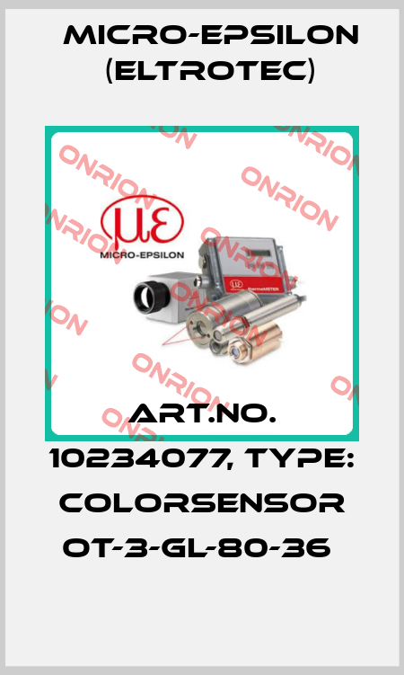 Art.No. 10234077, Type: colorSENSOR OT-3-GL-80-36  Micro-Epsilon (Eltrotec)