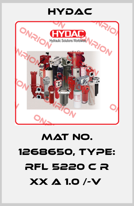 Mat No. 1268650, Type: RFL 5220 C R XX A 1.0 /-V  Hydac