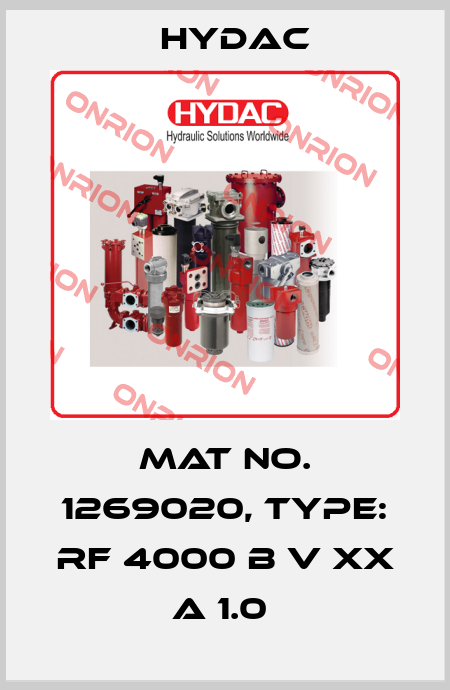 Mat No. 1269020, Type: RF 4000 B V XX A 1.0  Hydac