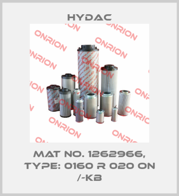 Mat No. 1262966, Type: 0160 R 020 ON /-KB Hydac