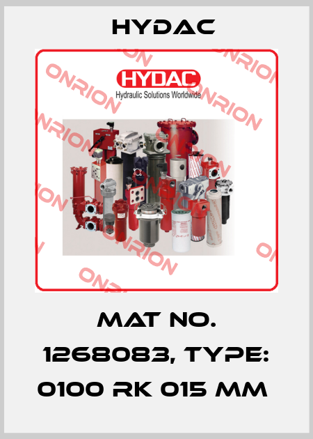 Mat No. 1268083, Type: 0100 RK 015 MM  Hydac