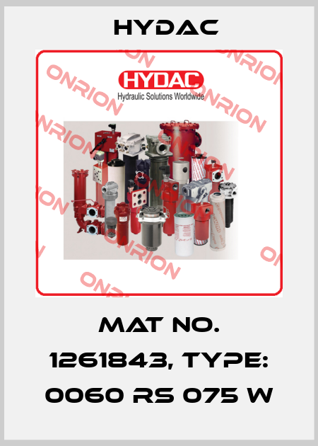Mat No. 1261843, Type: 0060 RS 075 W Hydac