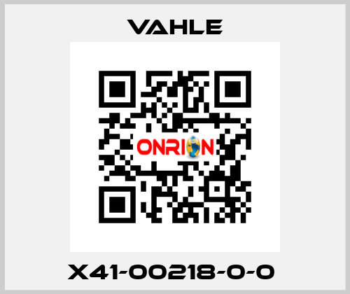 X41-00218-0-0  Vahle