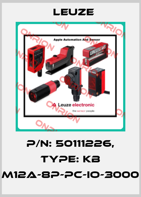 p/n: 50111226, Type: KB M12A-8P-PC-IO-3000 Leuze