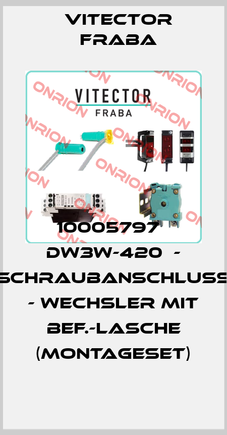 10005797   DW3W-420  - Schraubanschluß  - Wechsler mit Bef.-Lasche (Montageset) Vitector Fraba
