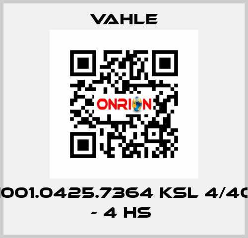 1001.0425.7364 KSL 4/40 - 4 HS  Vahle