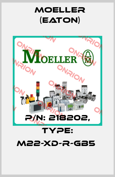P/N: 218202, Type: M22-XD-R-GB5  Moeller (Eaton)