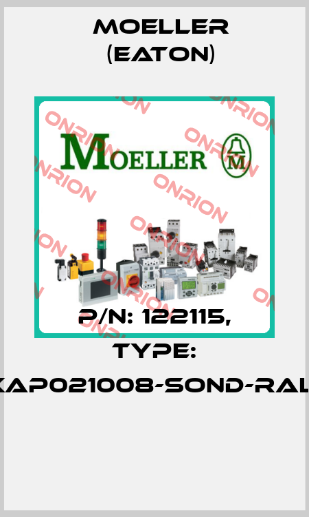 P/N: 122115, Type: XAP021008-SOND-RAL*  Moeller (Eaton)