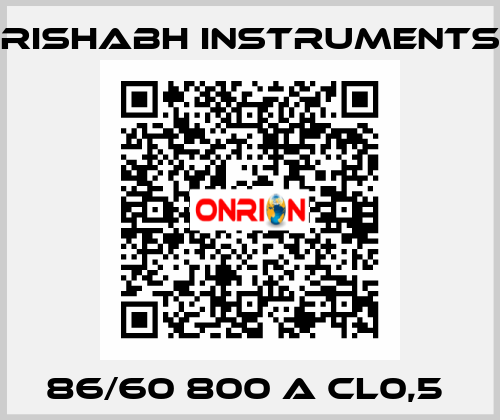 86/60 800 A CL0,5  Rishabh Instruments