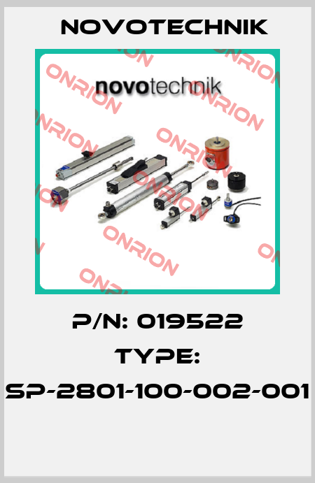 P/N: 019522 Type: SP-2801-100-002-001  Novotechnik