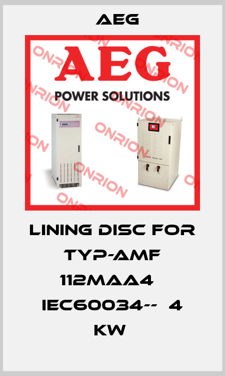 Lining disc for TYP-AMF 112MAA4   IEC60034--  4 kw  AEG