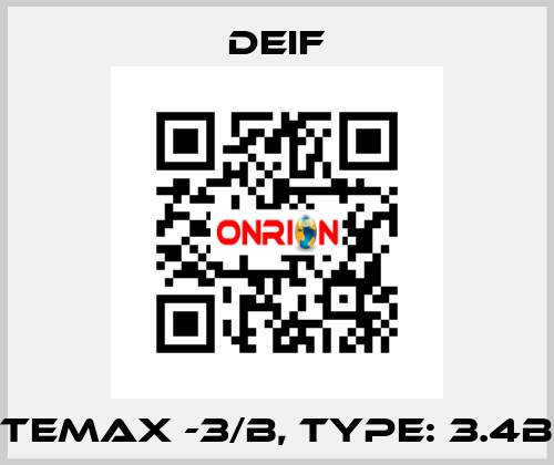 TEMAX -3/B, TYPE: 3.4B Deif