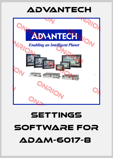 Settings software for ADAM-6017-8  Advantech